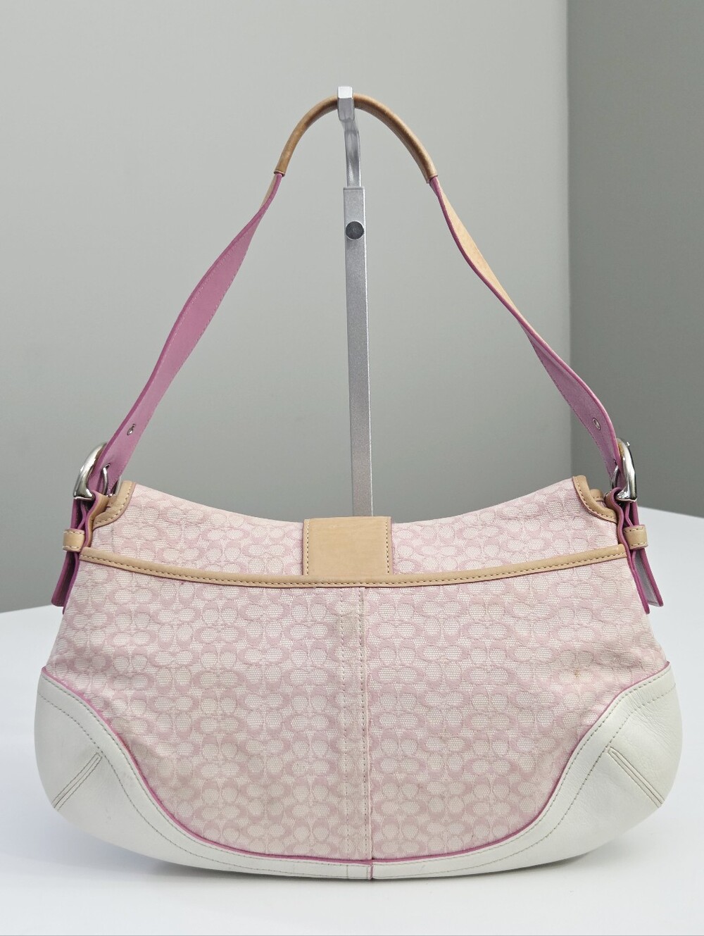 VINTAGE Y2K COACH MINI SIGNATURE SOHO BUCKLE FLAP SHOULDER BAG 6808 - Picture 9 of 14